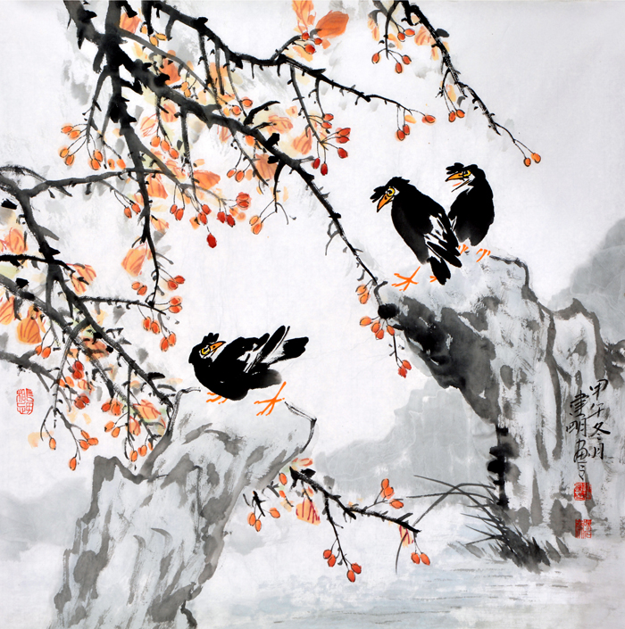 《晚秋》68cm×68cm 逄建明