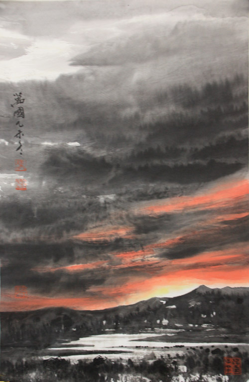 马万国国画作品68cmx45cm-1