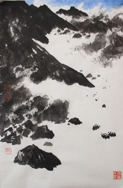 马万国国画作品68cmx45cm-5