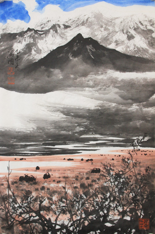 马万国国画作品68cmx45cm-9