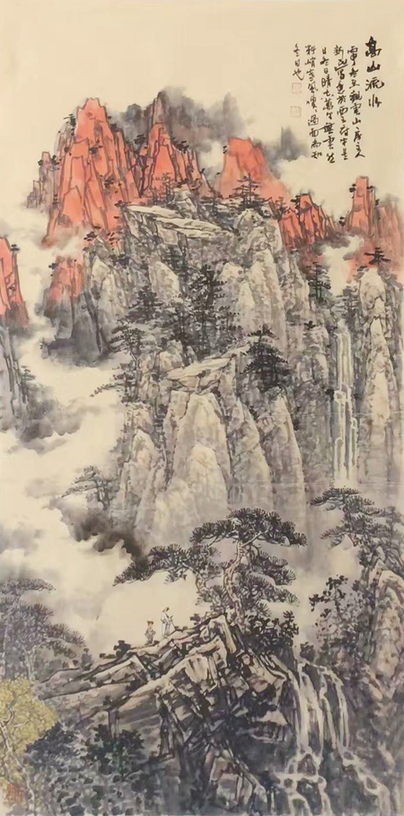高山流水 136cm×68cm 余新民