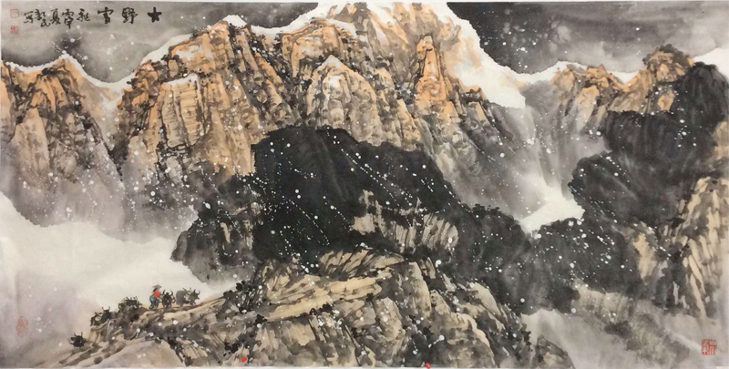 大野雪飞 136cm×68cm 余新民