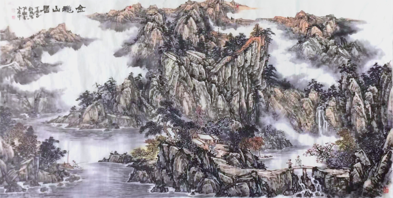 金秋山居 180cm×96cm 余新民