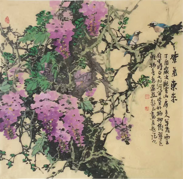 紫气东来 68cm×68cm 余新民
