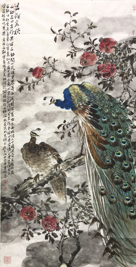 《吉祥金秋》198cmx97cm 曹瑞华作品