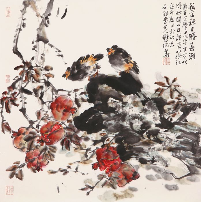 我言秋日胜春朝68cmX68cm 曹瑞华作品