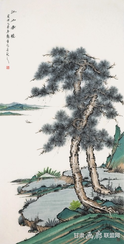 江山春晓 34cm×68cm 刘艳会