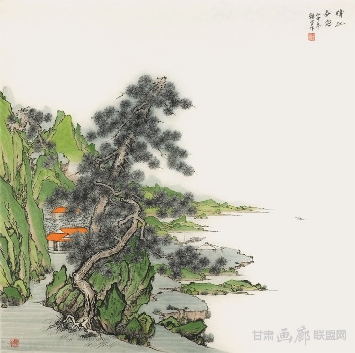 晴江春色 68cm×68cm 刘艳会