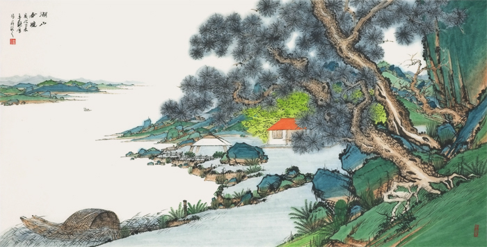 湖山春晓 68cm×34cm 刘艳会