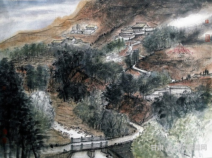 丹霞藏鄉之 53cmx39cm 张海鸿