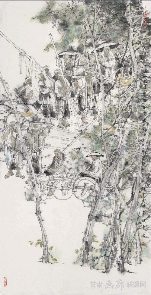 《雨过山色清》138cm×68cm 2016年 钱磊