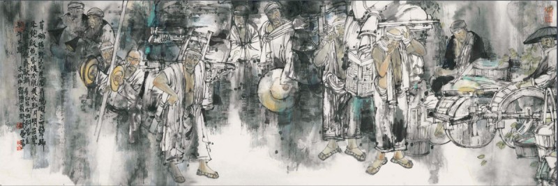 《草铺横野六七里》33cm×102cm 2016年 钱磊