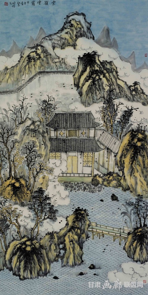 13云巅烟霭136×68cm 陶将