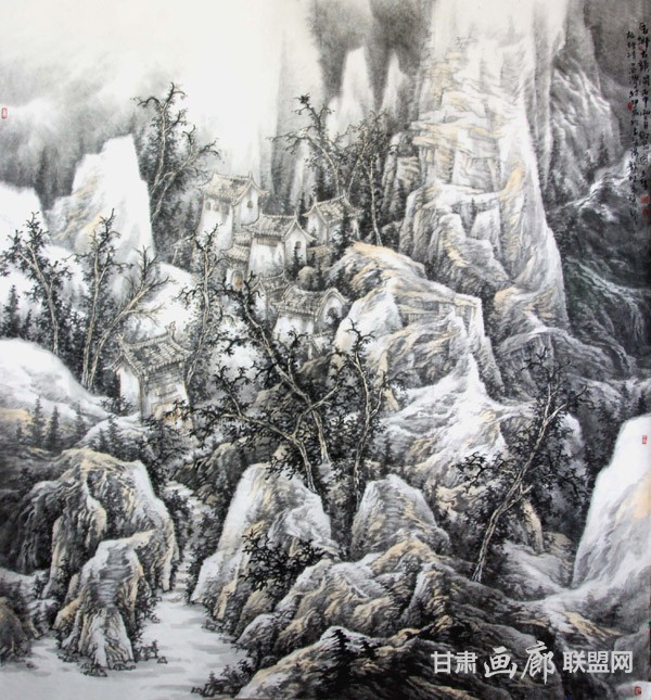 《晋乡古韵图》杜剑君200<em></em>x180cm