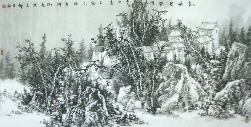 《春风无闲时》杜剑君136x68cm