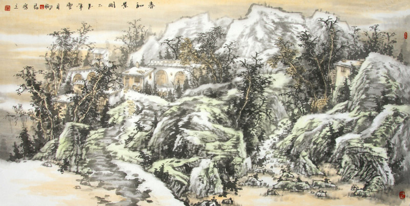 《春和景明》杜剑君136x68cm
