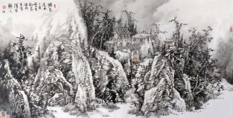 《情系厚土》杜剑君136x68cm