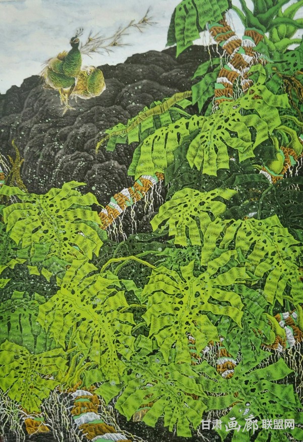 冯泊工笔画作品