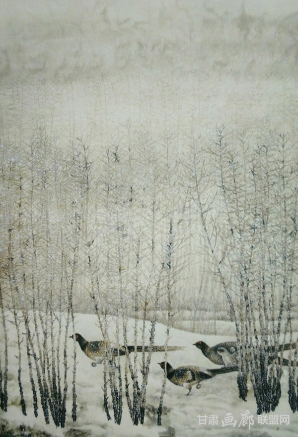 冯泊工笔画作品