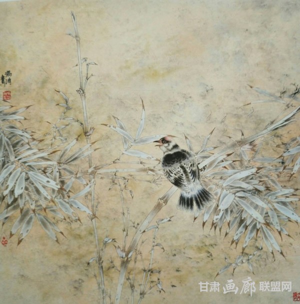 冯泊工笔画作品