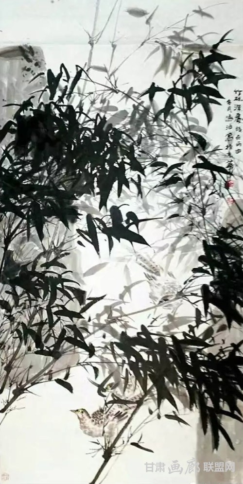 冯泊作品《竹林》
