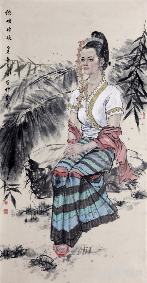 版纳心象之九136cmx68cm 龚伟海