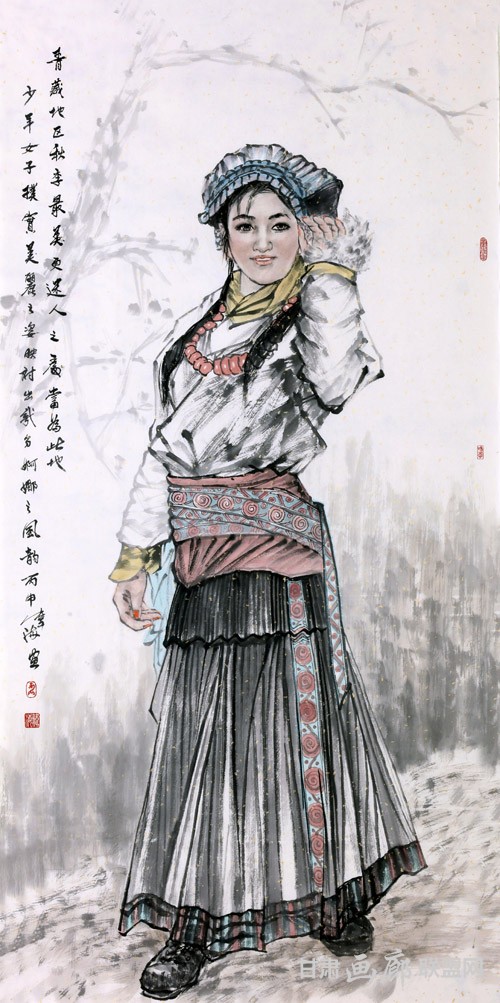 藏族少女136x68 龚伟海