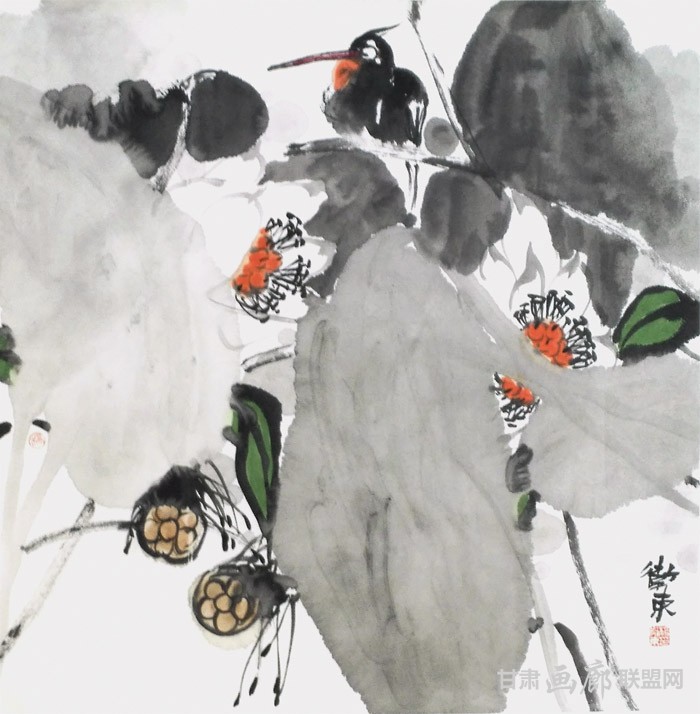 杨卫东花鸟画作品