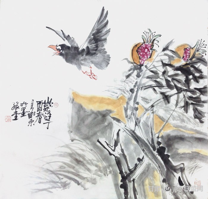 杨卫东花鸟画作品