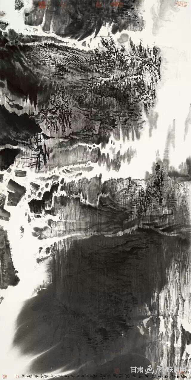 《苍山有阁千秋画 流水无弦万古琴》69x138cm 2014