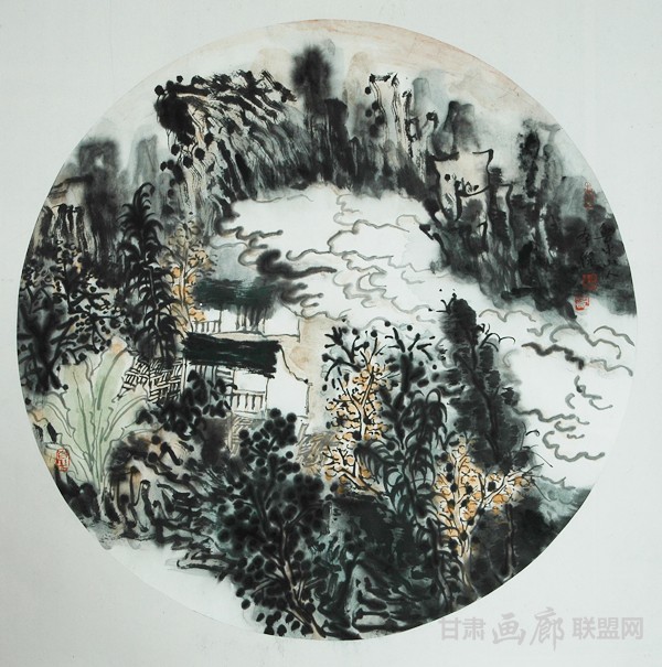 王本杰山水画作品