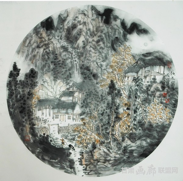 王本杰山水画作品