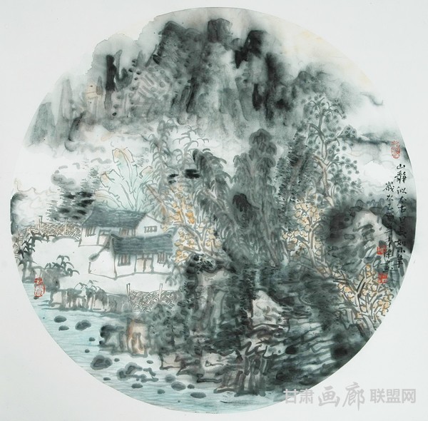 王本杰山水画作品