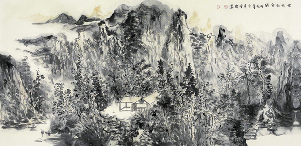王本杰山水画作品