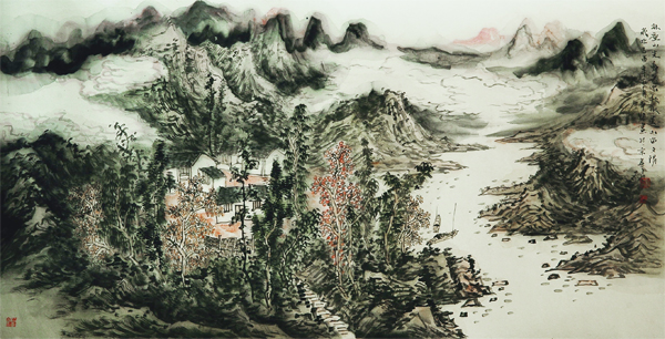 王本杰山水画作品