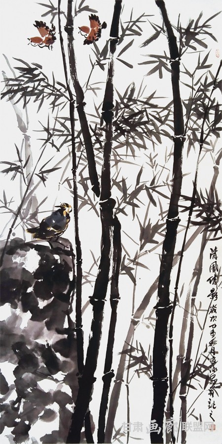 《清风倩影》68x136cm 洪家泳