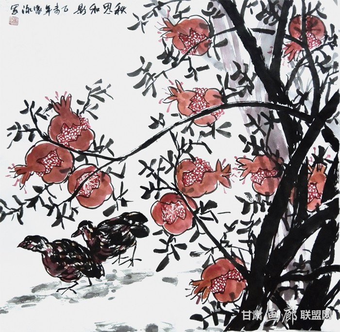 《秋思和影》68x68cm 洪家泳