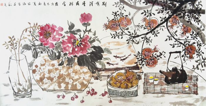 《别有清香在雅舍》68x136cm 洪家泳