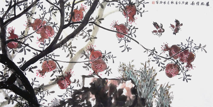 《晨风倩影》68x136cm 洪家泳