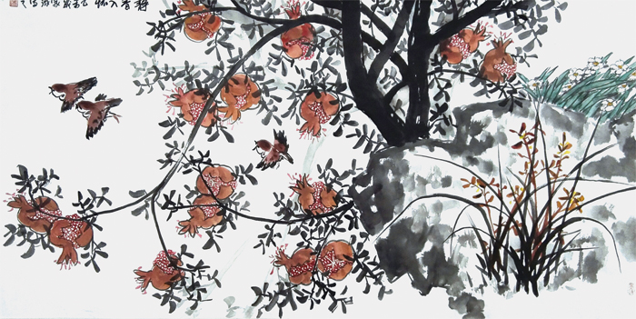 《静香入怀》68x136cm 洪家泳