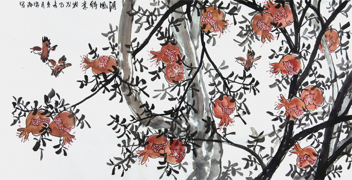 《清风得意》68x136cm 洪家泳