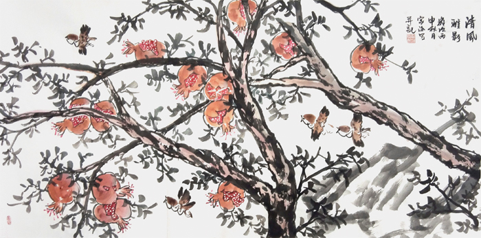 《清风雅影》68x136cm 洪家泳