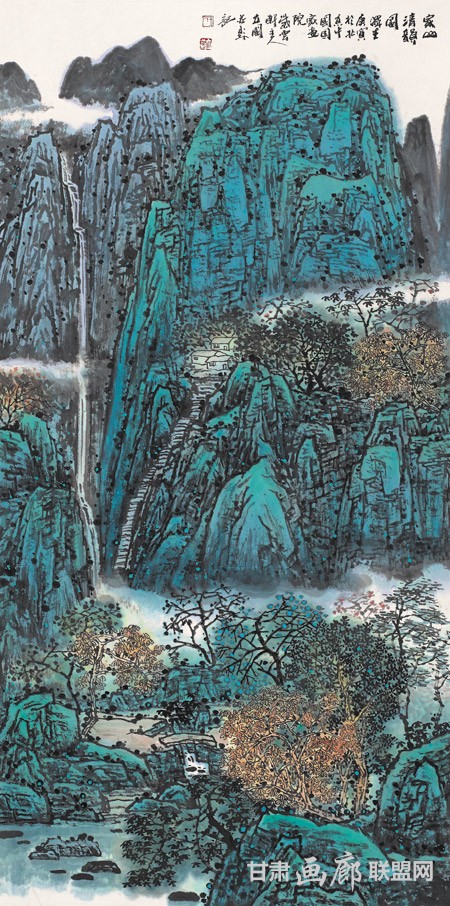 家山清韵图--68cm-x-136cm--2010年 王立国