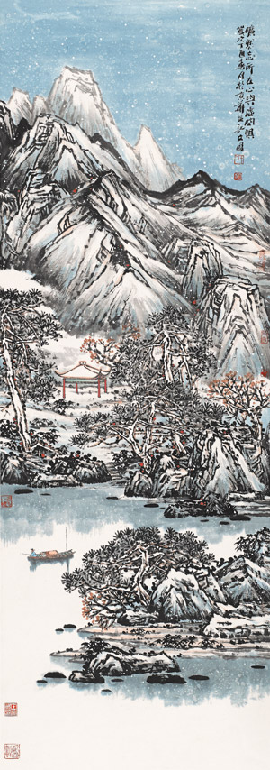 旷然忘所在,心与虚空俱。58cm x 136cm 2017年 王立国