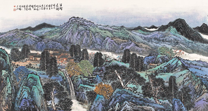苗乡晨韵 97cm x 178cm 2014年 王立国