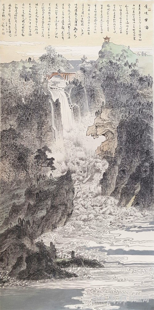 5、卢化刚作品《苍峡雷鸣》