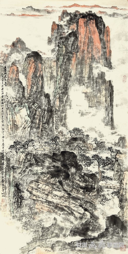 华山天下奇-138X68CM 秦明强