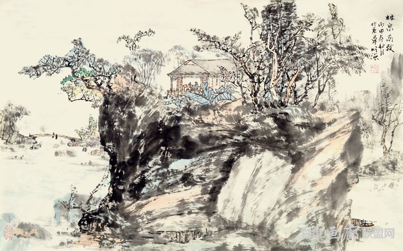 林泉高致68.5X43CM 秦明强