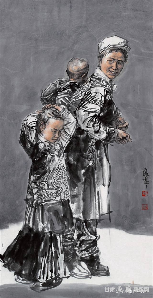 李夏青 布拖女(2) 68cm×136cm 2016年