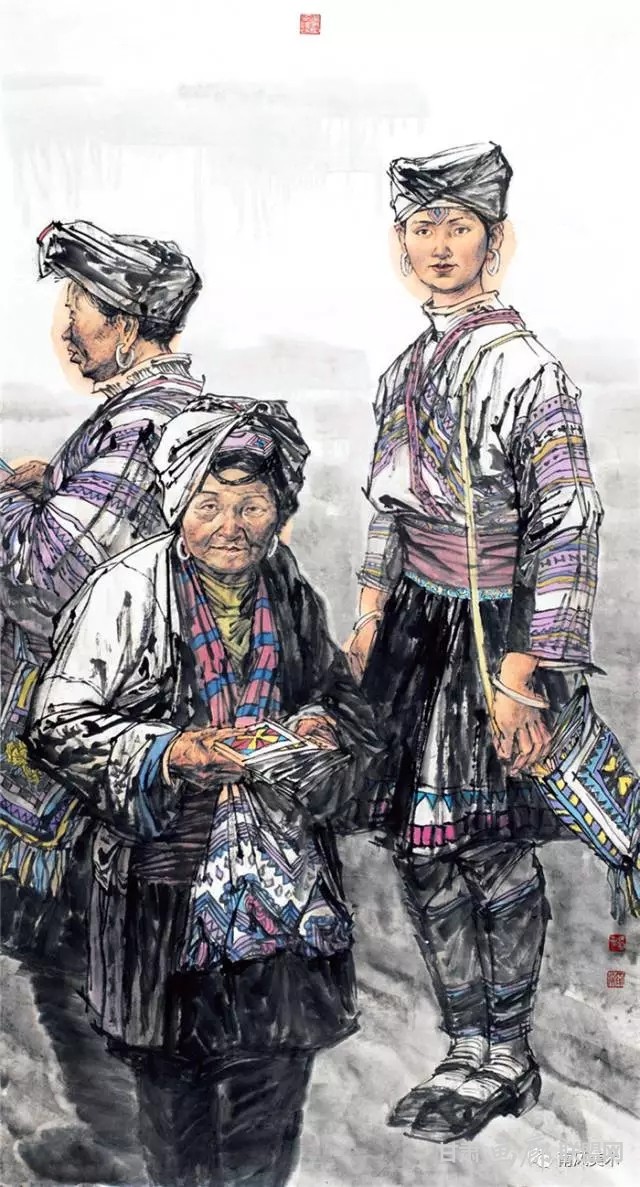 李夏青 瑶山春雨 180cm×96cm 2014 年.webp